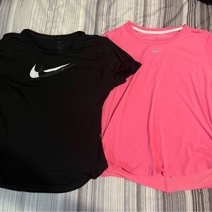 Nike Short-Sleeve Active Tees - Black & Bright Pink
